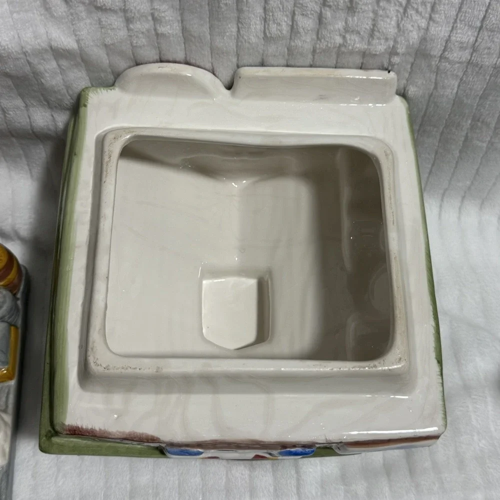 Ceramic General Store Cookie Jar Canister Apple Country Farmhouse Kitchen Decor